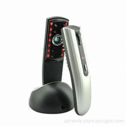 Electric hair comb with laser, impulse and infrared treatment